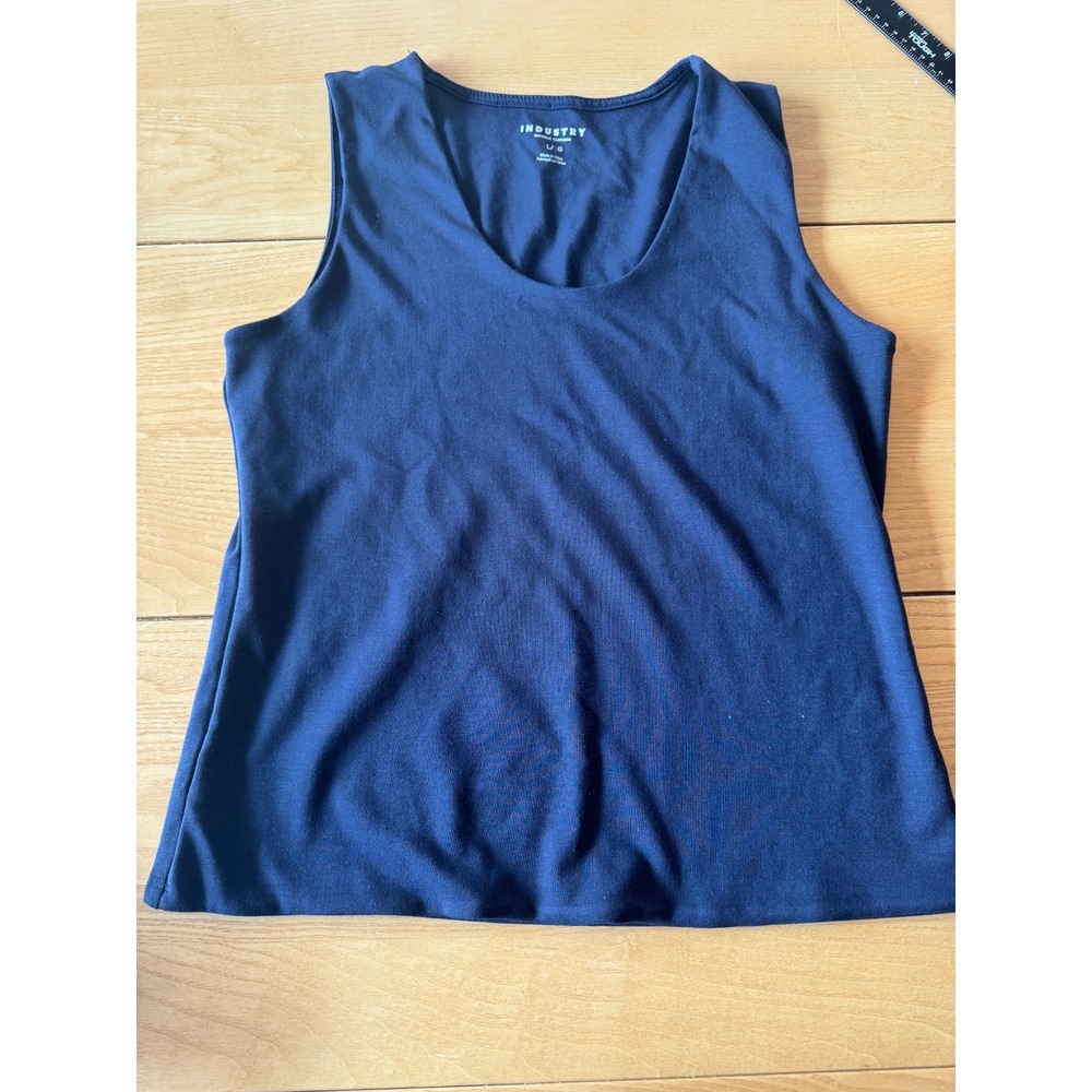 Industry Republic Clothing Tank Top Women Large Blue Stretch Minimalist Shaping